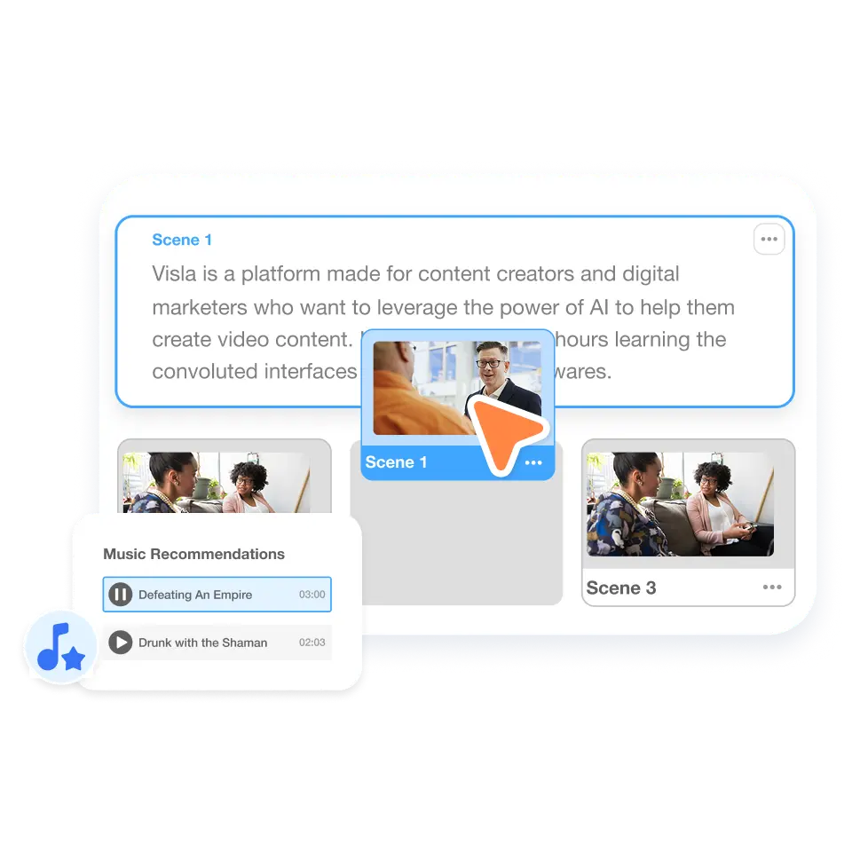 Refine your video using Scene-Based Editing in the credit video creator.